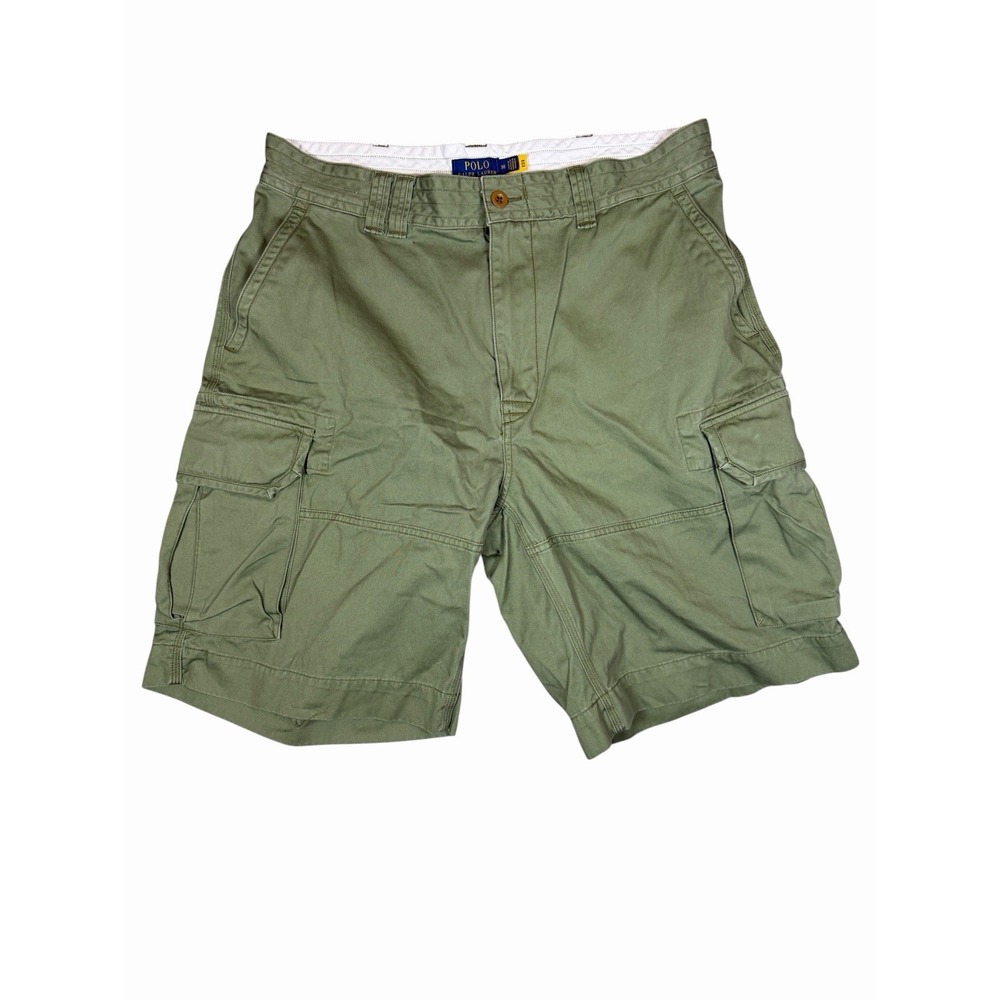 Polo Ralph Lauren Gellar Cargo Shorts Mens 38 Green Classic Fit Cotton Chino
